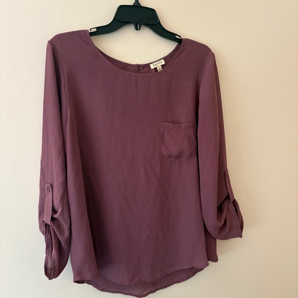 Lily White Tops - Lily White Dusty Purple Blouse
